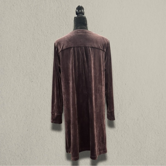 J.JILL VELOUR V-NECK TUNIC DRESS - Picture 4 of 6